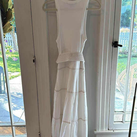 VERONICA BEARD Austyn White Tank Cotton Blend Dress (XS) - Picture 8 of 9